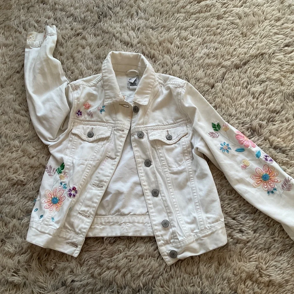 Kids Embroidered and Beaded Jean Jacket - Picture 7 of 7